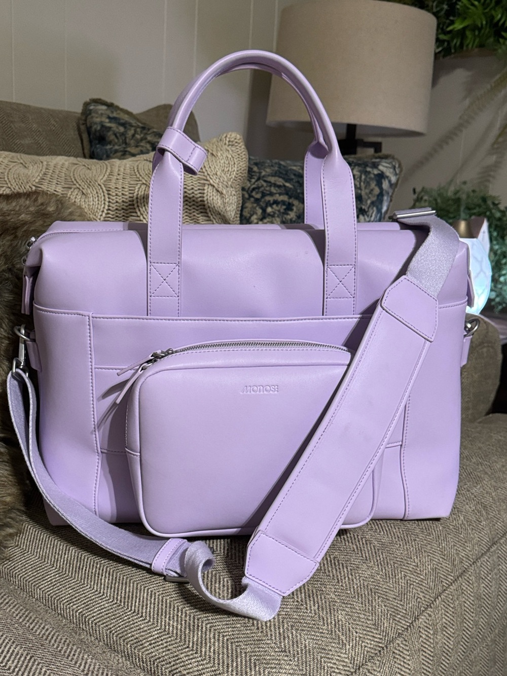 HTF/RARE Monos x Magnolia Bakery Purple Icing Weekender Bag/Metro Duffel Luggage